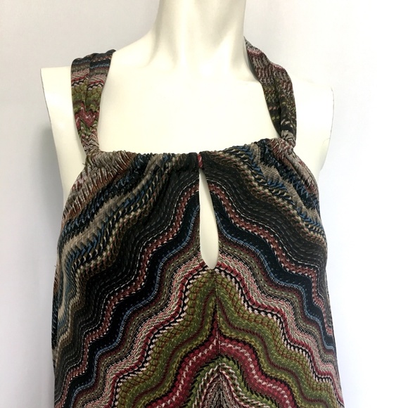 ALLEN B by Allen Schwartz BOHO Halter Dress SIZE L - Picture 2 of 7